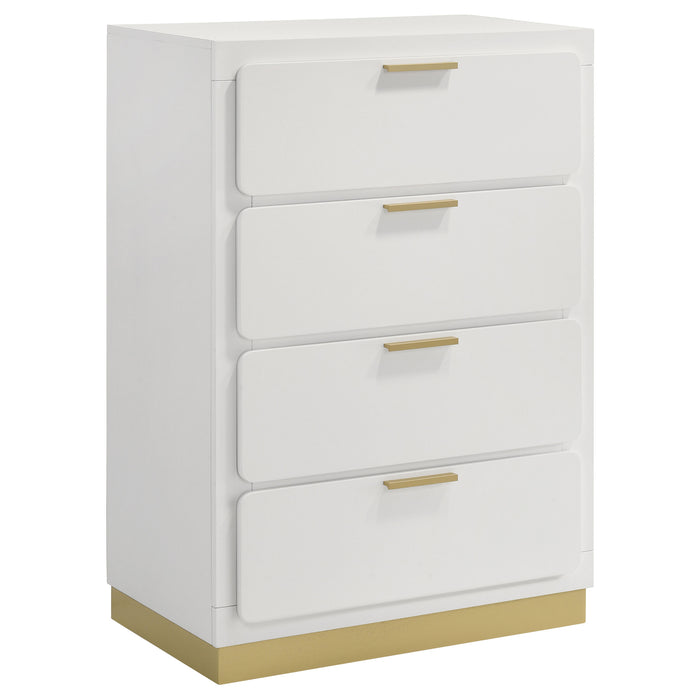 Caraway 4 Pc & Pc E.King, Cal.King, & Queen Bedroom Set Black & White - Furniture Land (Milwaukee, WI)