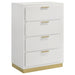 Caraway 4 Pc & Pc E.King, Cal.King, & Queen Bedroom Set Black & White - Furniture Land (Milwaukee, WI)