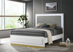Caraway California King, E.King, & Queen Bed Black & White - Furniture Land (Milwaukee, WI)