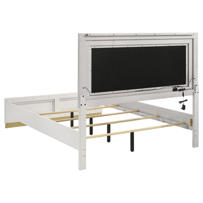 Caraway 4 Pc & Pc E.King, Cal.King, & Queen Bedroom Set Black & White - Furniture Land (Milwaukee, WI)