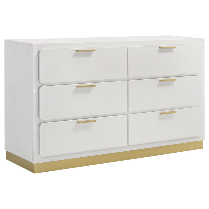 Caraway 4 Pc & Pc E.King, Cal.King, & Queen Bedroom Set Black & White - Furniture Land (Milwaukee, WI)