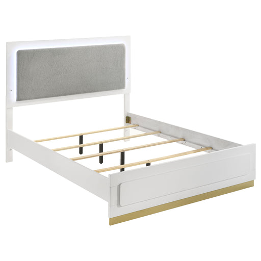 Caraway California King, E.King, & Queen Bed Black & White - Furniture Land (Milwaukee, WI)
