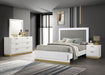 Caraway 4 Pc & Pc E.King, Cal.King, & Queen Bedroom Set Black & White - Furniture Land (Milwaukee, WI)