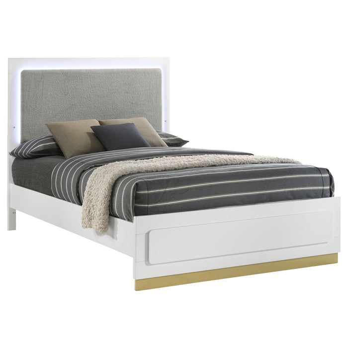 Caraway California King, E.King, & Queen Bed Black & White - Furniture Land (Milwaukee, WI)