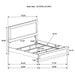 Caraway 4 Pc & Pc E.King, Cal.King, & Queen Bedroom Set Black & White - Furniture Land (Milwaukee, WI)