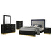 Caraway 4 Pc & Pc E.King, Cal.King, & Queen Bedroom Set Black & White - Furniture Land (Milwaukee, WI)