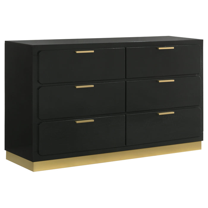 Caraway 4 Pc & Pc E.King, Cal.King, & Queen Bedroom Set Black & White - Furniture Land (Milwaukee, WI)
