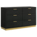 Caraway 4 Pc & Pc E.King, Cal.King, & Queen Bedroom Set Black & White - Furniture Land (Milwaukee, WI)