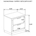 Caraway 4 Pc & Pc E.King, Cal.King, & Queen Bedroom Set Black & White - Furniture Land (Milwaukee, WI)