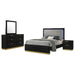Caraway 4 Pc & Pc E.King, Cal.King, & Queen Bedroom Set Black & White - Furniture Land (Milwaukee, WI)