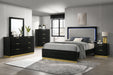 Caraway 4 Pc & Pc E.King, Cal.King, & Queen Bedroom Set Black & White - Furniture Land (Milwaukee, WI)