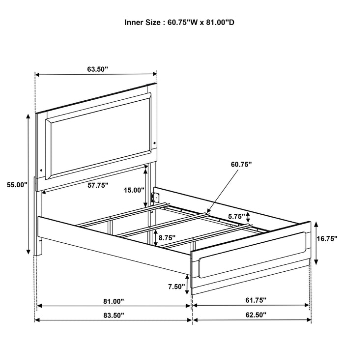 Caraway 4 Pc & Pc E.King, Cal.King, & Queen Bedroom Set Black & White - Furniture Land (Milwaukee, WI)