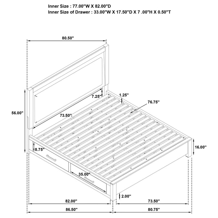 Kenora California King, E.king, & Queen Bed - Furniture Land (Milwaukee, WI)