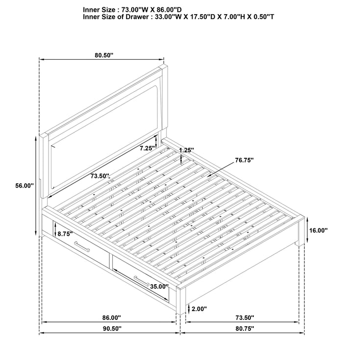 Kenora 4 & 5 Piece Bedroom Set E.King, Queen, & Cal.king - Furniture Land (Milwaukee, WI)