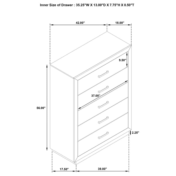 Kenora 4 & 5 Piece Bedroom Set E.King, Queen, & Cal.king - Furniture Land (Milwaukee, WI)