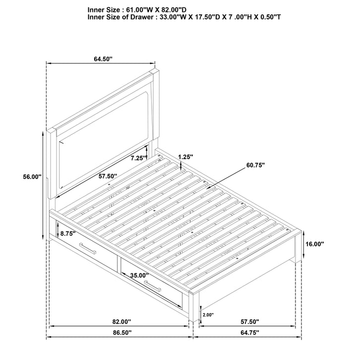 Kenora 4 & 5 Piece Bedroom Set E.King, Queen, & Cal.king - Furniture Land (Milwaukee, WI)