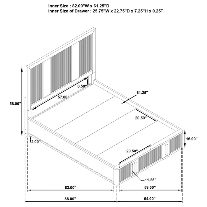 Terrace California King, E.King, & Queen Bed - Furniture Land (Milwaukee, WI)