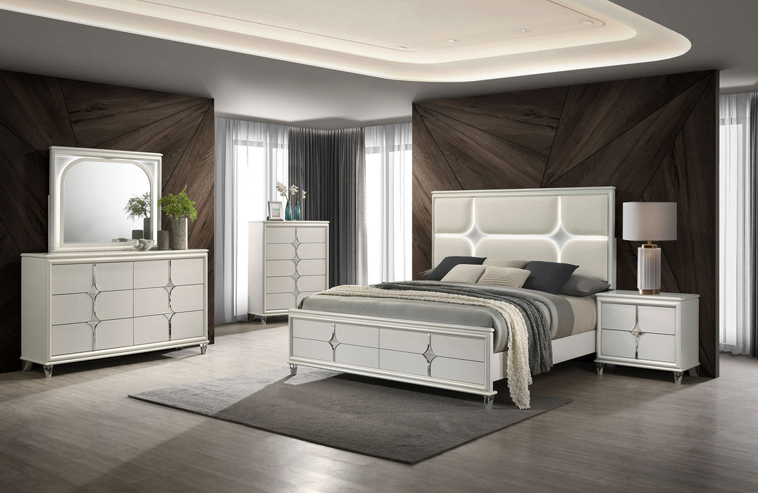Olivia 4 & 5 Piece Bedroom Set E.King, Queen, & Cal.King - Furniture Land (Milwaukee, WI)