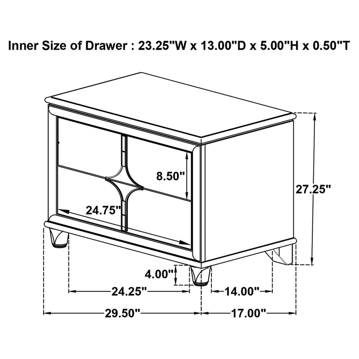 Olivia 4 & 5 Piece Bedroom Set E.King, Queen, & Cal.King - Furniture Land (Milwaukee, WI)