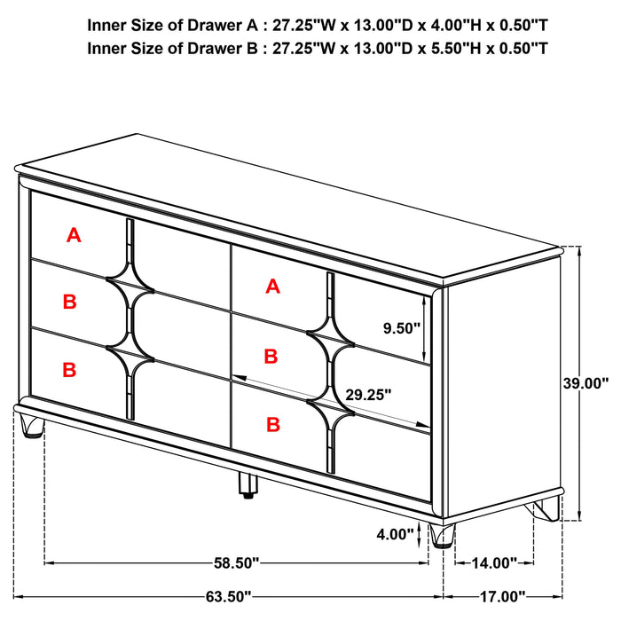 Olivia 4 & 5 Piece Bedroom Set E.King, Queen, & Cal.King - Furniture Land (Milwaukee, WI)