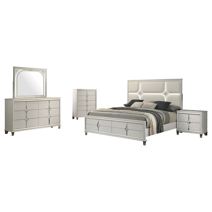 Olivia 4 & 5 Piece Bedroom Set E.King, Queen, & Cal.King - Furniture Land (Milwaukee, WI)
