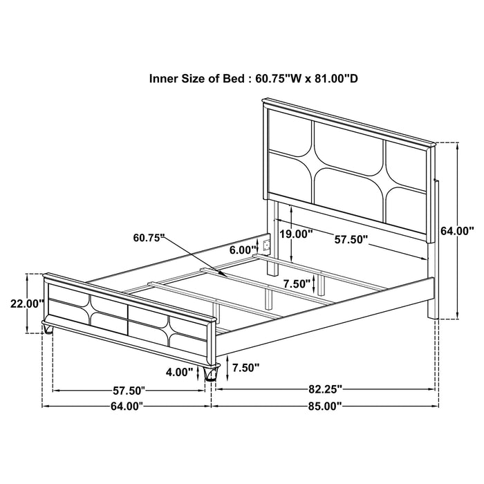 Olivia 4 & 5 Piece Bedroom Set E.King, Queen, & Cal.King - Furniture Land (Milwaukee, WI)