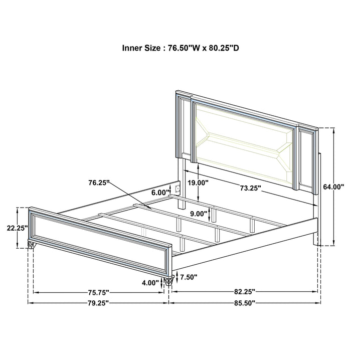 Marmore 4 Pc Bedroom Set - Furniture Land (Milwaukee, WI)