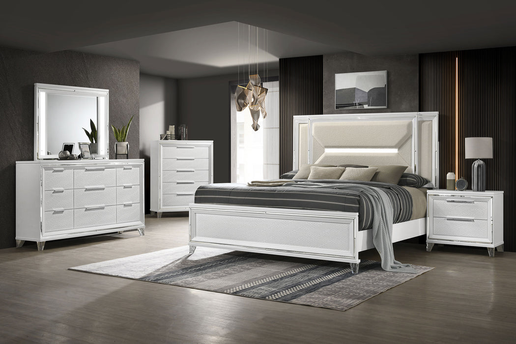 Marmore 4 & 5 Pc E.king, Cal.king, & Queen Bedroom Set - Furniture Land (Milwaukee, WI)