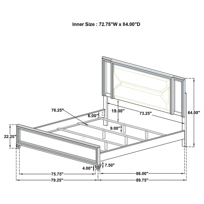 Marmore 4 Pc Bedroom Set - Furniture Land (Milwaukee, WI)