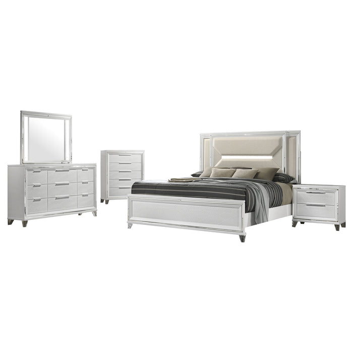 Marmore 4 & 5 Pc E.king, Cal.king, & Queen Bedroom Set - Furniture Land (Milwaukee, WI)