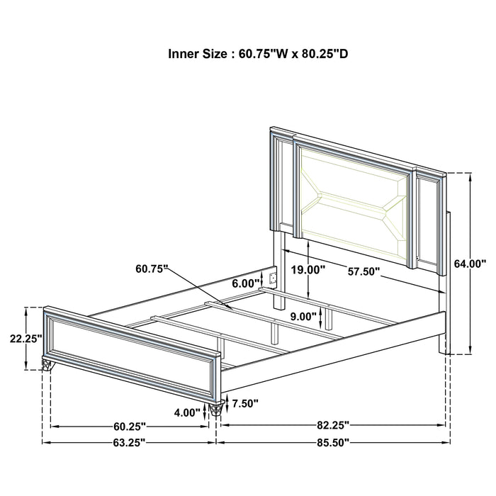 Marmore California King, E.King, & Queen Bed - Furniture Land (Milwaukee, WI)