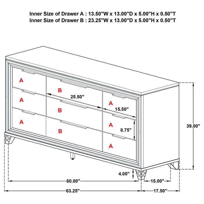 Marmore Dresser - Furniture Land (Milwaukee, WI)