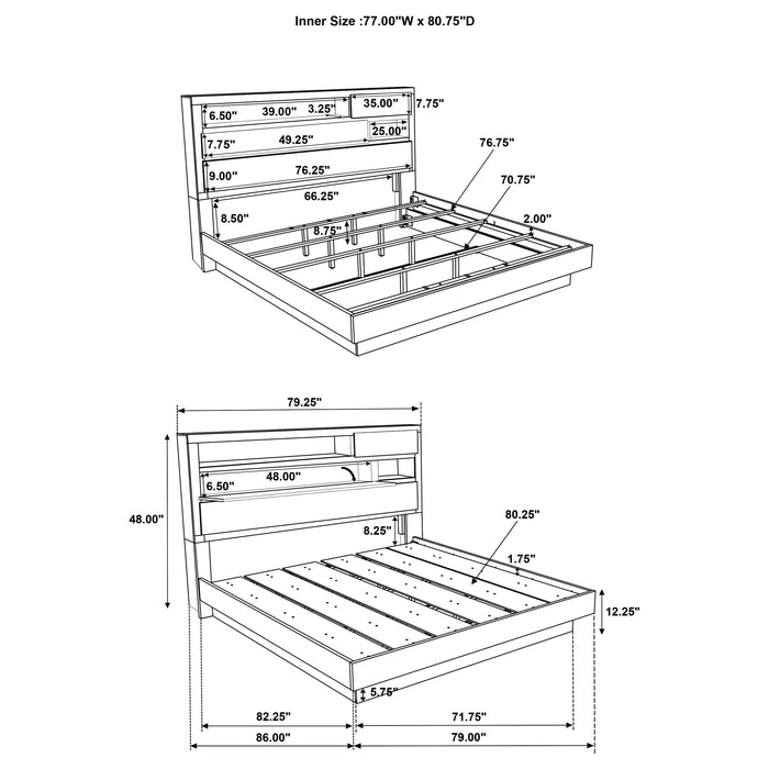 Fenwick California King, Eastren King, Queen Bed - Furniture Land (Milwaukee, WI)