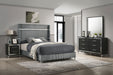 Lucia 4 & 5 Piece Bedroom Set King & Queen Beige & Grey - Furniture Land (Milwaukee, WI)