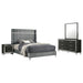 Lucia 4 & 5 Piece Bedroom Set King & Queen Beige & Grey - Furniture Land (Milwaukee, WI)