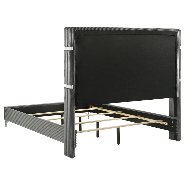 Lucia 4 & 5 Piece Bedroom Set King & Queen Beige & Grey - Furniture Land (Milwaukee, WI)