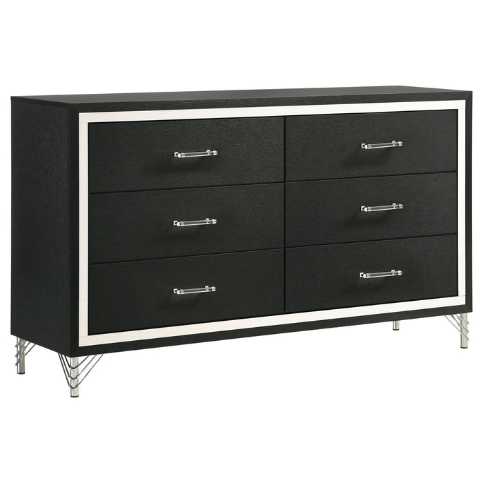 Lucia 4 & 5 Piece Bedroom Set King & Queen Beige & Grey - Furniture Land (Milwaukee, WI)