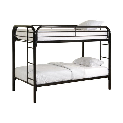 Morgan Twin Over Twin Bunk Bed Black & White - Furniture Land (Milwaukee, WI)