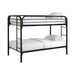 Morgan Twin Over Twin Bunk Bed Black & White - Furniture Land (Milwaukee, WI)