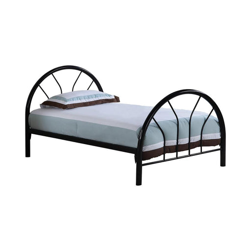 Marjorie Twin Platform Bed Black, Blue, & White - Furniture Land (Milwaukee, WI)