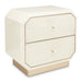 AICO La Rachelle Nightstand/End Table 2 Drawers in Medium Champagne - Furniture Land (Milwaukee, WI)