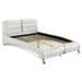 Jeremaine California King, E.King, & Queen Upholstered Bed White - Furniture Land (Milwaukee, WI)
