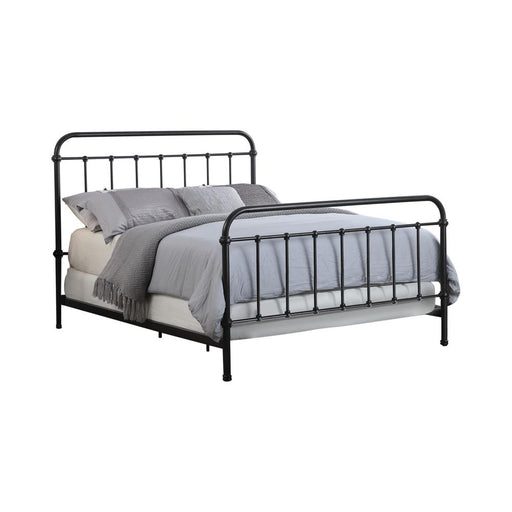 Livingston California King, E.King, & Queen Panel Metal Bed Dark Bronze - Furniture Land (Milwaukee, WI)
