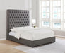 Camille Tall Tufted California King, E.King & Queen Bed Grey - Furniture Land (Milwaukee, WI)