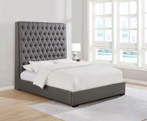 Camille Tall Tufted California King, E.King & Queen Bed Grey - Furniture Land (Milwaukee, WI)