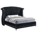 Barzini California King, E.King, & Queen Tufted Upholstered Bed Black - Furniture Land (Milwaukee, WI)