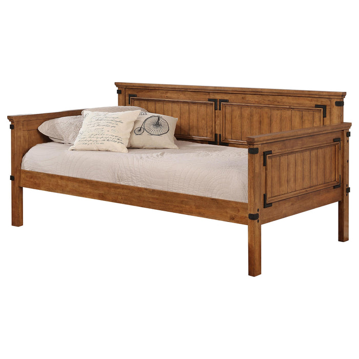 Oakdale Wood Twin Daybed with Trundle Rustic Honey - Furniture Land (Milwaukee, WI)