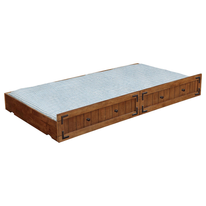 Oakdale Wood Twin Daybed with Trundle Rustic Honey - Furniture Land (Milwaukee, WI)