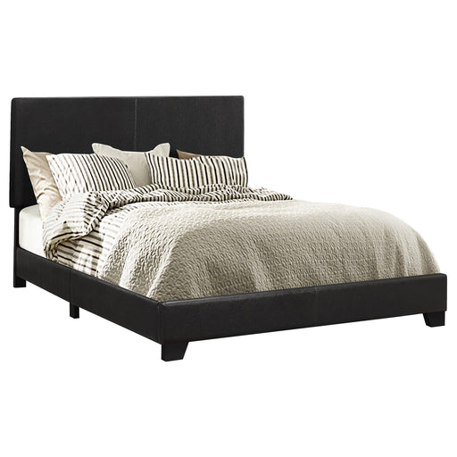 Dorian Upholstered California King, E.King, & Queen Bed Black, Brown, & Grey - Furniture Land (Milwaukee, WI)