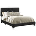 Dorian Upholstered California King, E.King, & Queen Bed Black, Brown, & Grey - Furniture Land (Milwaukee, WI)